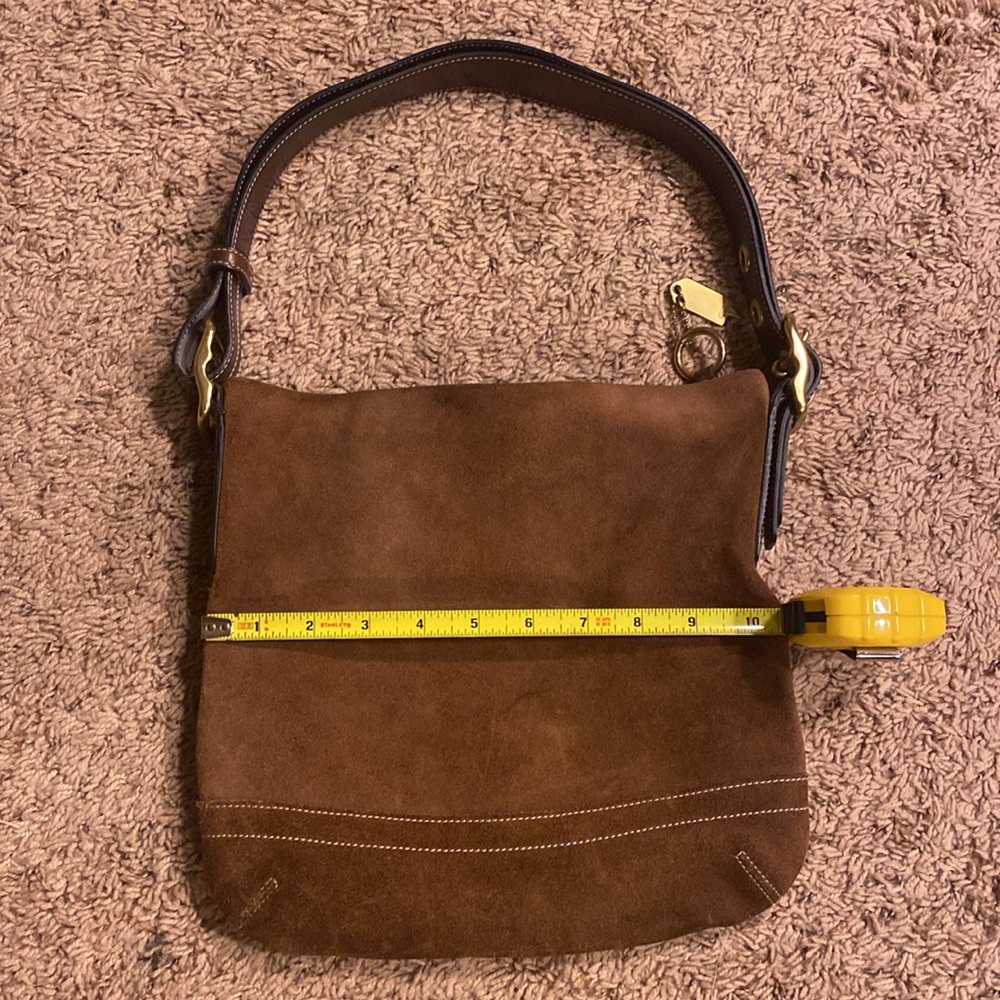Coach Vintage Brown Suede Bucket Shoulder Bag - Picture 13 of 13